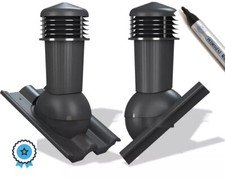 Entlüfterkamin DN125 für || BRAAS FRANKFURTER || Dachziegel Dachlüfter Entlüfter