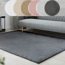 Fellteppich Kunstfell Hochflor Rund/Eckig Weich Teppich Fellimitat Flauschig