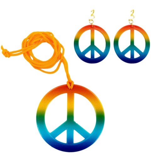 Hippie peace kette - peace, ohrringe