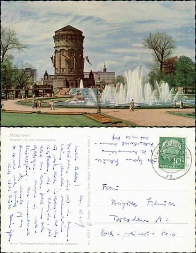 Ansichtskarte mannheim - ansichtskarte,
