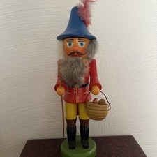 ALTER Nusskancker Pilzsammler Drechselwaren Rothenthal ca. 27 cm hoch 