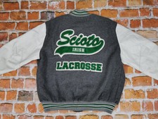 *DE LONG VARSITY USA COLLEGEJACKE*SCIOTO IRISH LACROSSE*VINTAGE*GR: XXXL*TIP TOP