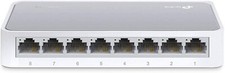 TP-Link TL-SF1008D 8-Port Fast Ethernet Netzwerk Lan Switch lüfterlos weiß