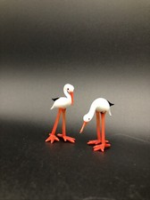 2 Filigrane Störche Glas