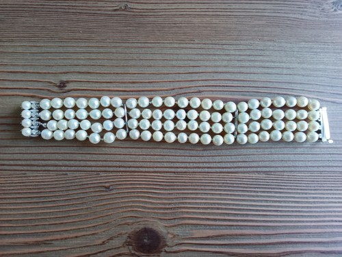 Zuchtperlenarmband reihig - zuchtperlenarmband, 4-reihig