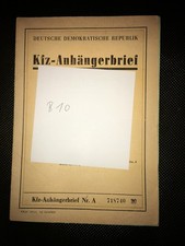 DDR Kfz Brief Anhänger