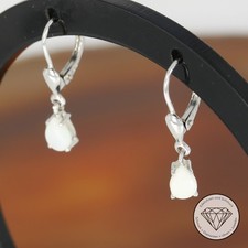 Wert 420,- Kleine zierliche Opal Ohrringe 585 weiss Gold 14k 14 KT XXYY
