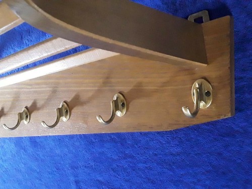 Garderobe holz messing 60er - holz,