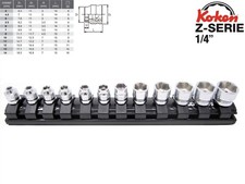 Koken Z-Serie Steckschlüssel-Satz 1/4" auf Magnetschiene 12tlg.