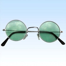 70er Jahre Hippie Brille GRÜN Sonnenbrille Flower Power Lennon Vintage