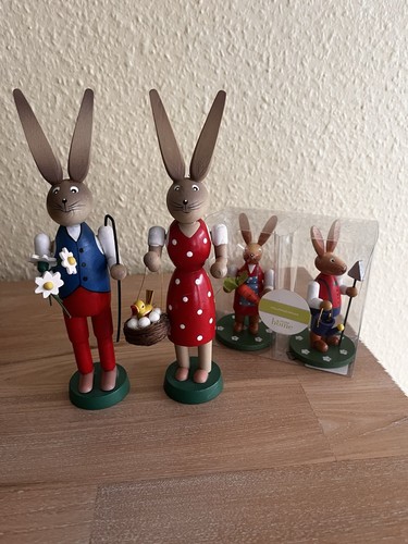 Osterhasenfiguren 4er set - osterhasenfiguren,