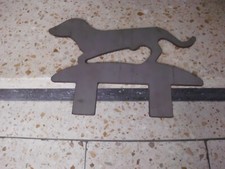 Fußabstreifer Dackel  Hund  Schuhabstreifer Va Edelstahl zum Einbetonieren