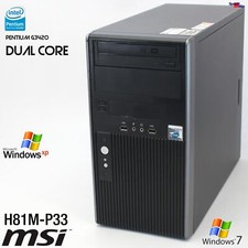 MSI H81M-P33 INTEL PENTIUM G3420 COMPUTER PC WINDOWS WIN XP T 4GB RAM 160GB HDD 