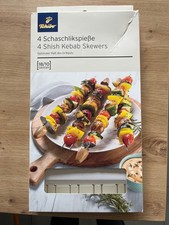 Tchibo Schaschlikspieße Edelstahl 4er Set Grillspieße BBQ Silber