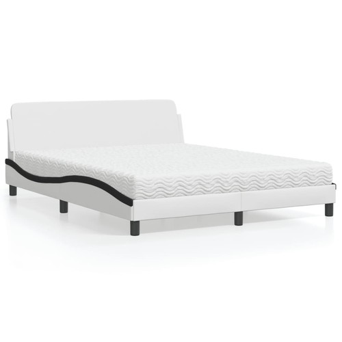 Bett mit matratze weiß und - bett,