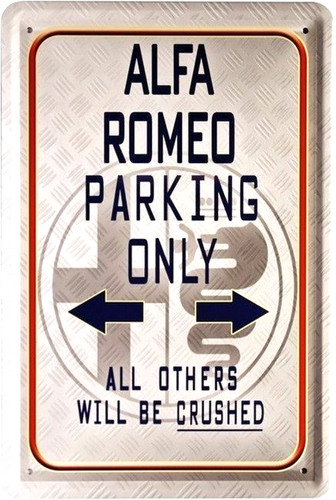 Blechschild 20x30 alfa romeo - 20x30,