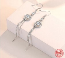 Damen Ohrringe Ohrstecker lang