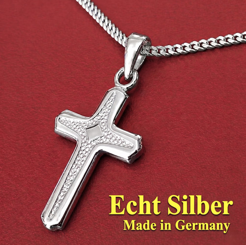 Kreuz anhänger mit kette echt - mit,
