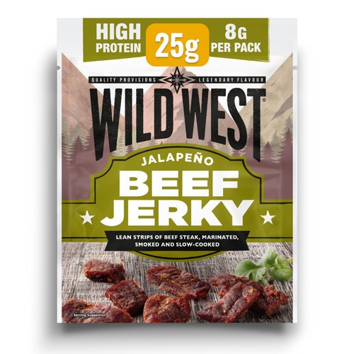 Wild west beef jerky jalapeno - wild,