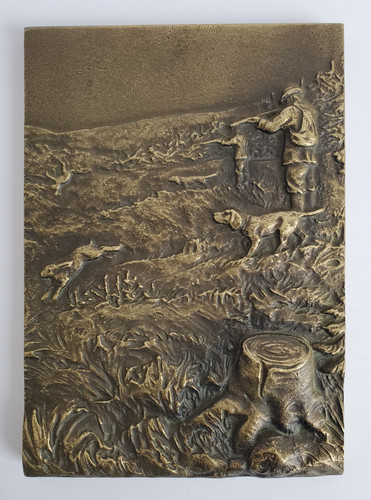 Altes bronze jagdrelief - altes,