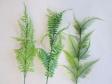 6 FARNZWEIGE mit Stiel 62cm *3 ARTEN* Kunst Grünpflanzen Wohnzimmer Deko Beiwerk