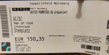 ACDC Nürnberg Stehplatz Ticket 27.07.24 Power Up Tour