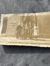 Altes Foto mit Emailschild Maggi ca.9x6cm Werbung 