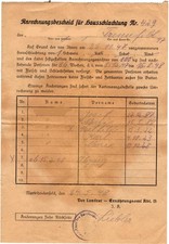 Anrechnungsbescheid für Hausschlachtung 1947, Landrat, Marktheidenfeld