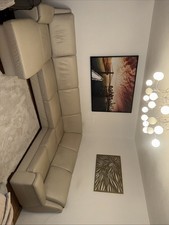 Leder modern couch - leder,