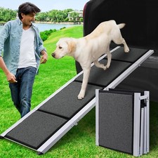 Hunderampe Auto klappbar Teleskop Hundetreppe mit Teppich Rutschfest 170/180cm