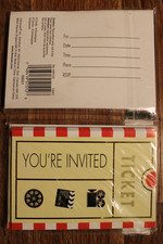 12 einladungskarten briefe vordruck motiv motto party film oscar nächte premiere