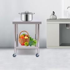 2 Ebenen Küchentisch Arbeitstisch Küchentisch Gastro Zerlegetisch Edelstahltisch