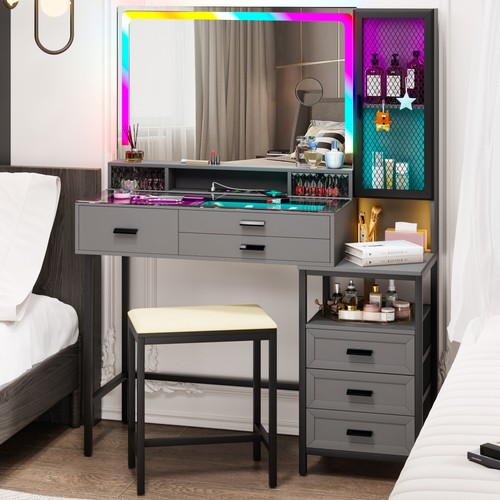 Schminktisch mit rgb led - schminktisch,