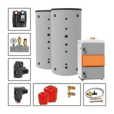 Solarbayer HVS 25 E Holzvergaser Set 4C (2000L Pufferspeicher) Holzkessel Paket