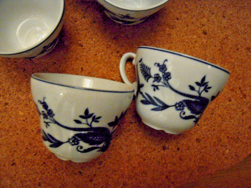 Kaffeetassen zwiebelmuster - kaffeetassen,