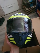 Avalon Forge Matt Blue Yama/White/Yellow Fluo Motorrad Helm