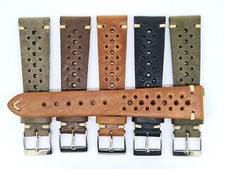 Uhrenarmband Action Racing 18,19,20,22mm beige, oliv, braun,schwarz von FLUCO