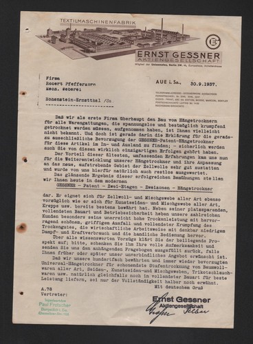 Aue brief 1937 - brief, 1937,