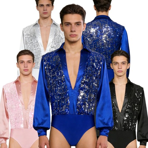 Herren latein tanzbody glitzer - tanzbody,
