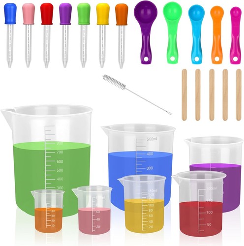 7er messbecher set - messbecher, kunststoff