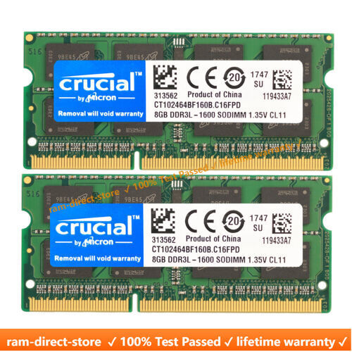 Crucial ddr3l 16gb - 16gb, 1600