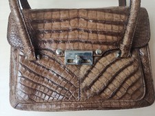 Jaguar  Handtasche Vintage 60er Jahre Leder Krokodilsleder IRV 