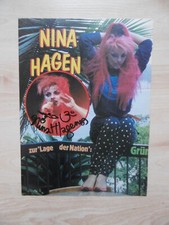 Nina Hagen Autogramm signed A4