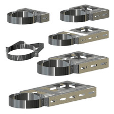 Edelstahl Ofenrohr Wandhalter Rohrhalter verstellbar Rohr doppelwandig 30 mm Iso