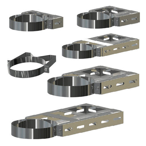 Edelstahl ofenrohr wandhalter - edelstahl,