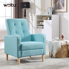 Relaxsessel mit Armlehnen Rückenlehne Fernsehsessel Einzelsofa Ohrensessel Blau