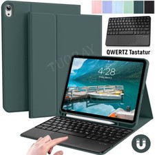 QWERTZ Touchpad Tastatur mit Hülle Für iPad 5/6/7/8/9/10. Gen Air 3 4 5 6 Pro 11