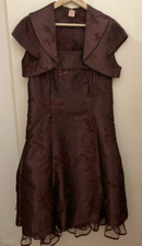 Bordaux Damenkleid A-Linie