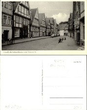 Detmold Geschäfte i.d. Krummen Str. Schlachterei Ludolph, TOP AK sw 1950