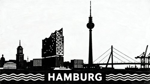 Leinwandbilder hamburg skyline - leinwandbilder,